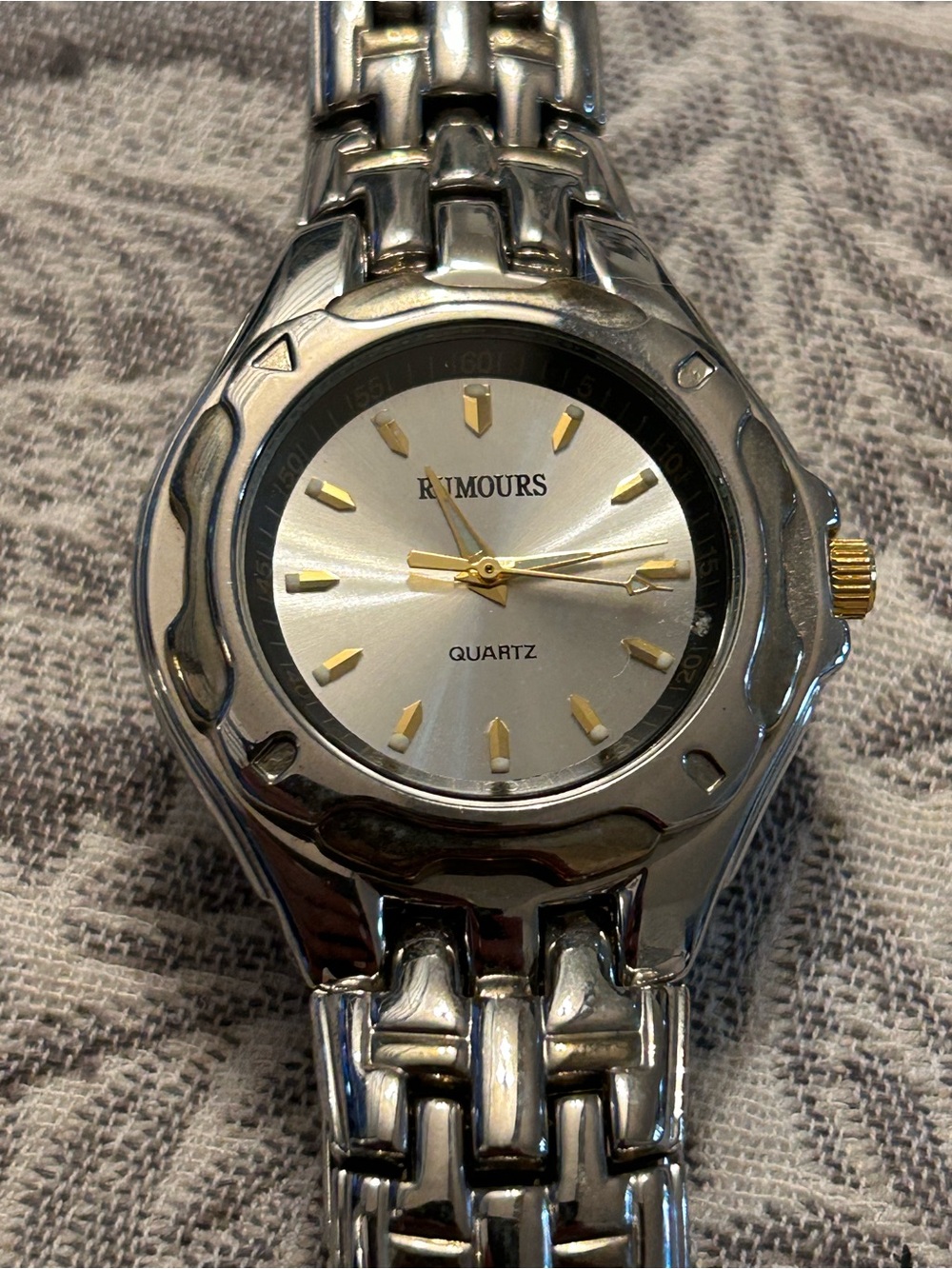 Rumours Men’s New Watch Stainless Steel Silver New Battery Quartz